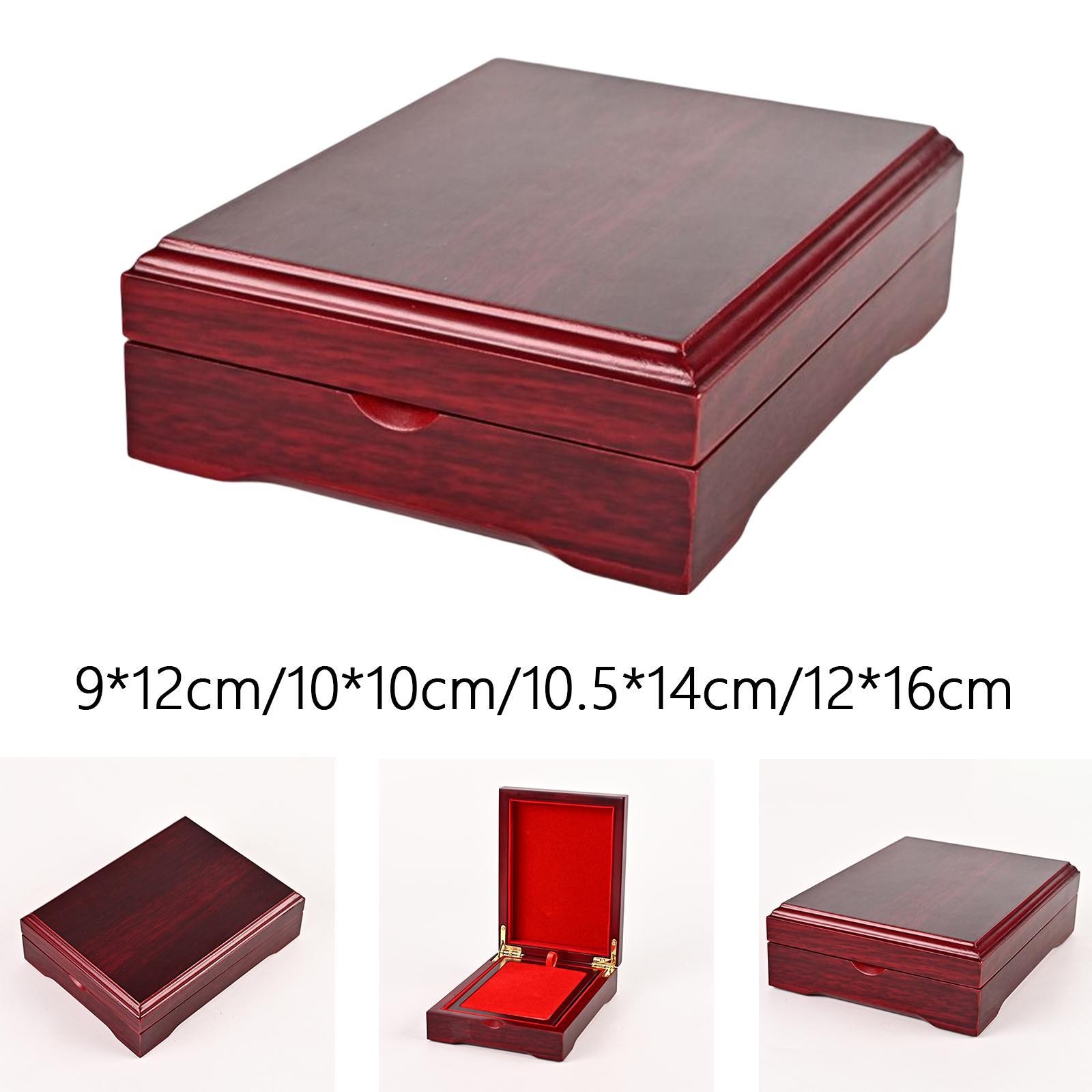 Classical Wooden Display Box Collectibles Organizer Box Storage Case Medal Badge
