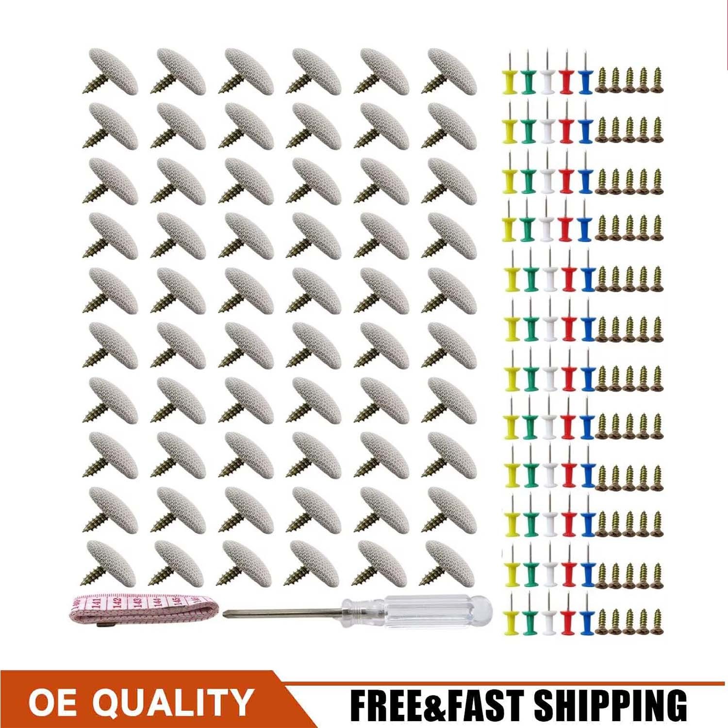 60X Car Roof Liner Ceiling Kit Repair Buckle Sagging Headliner Pins Snap Rivet