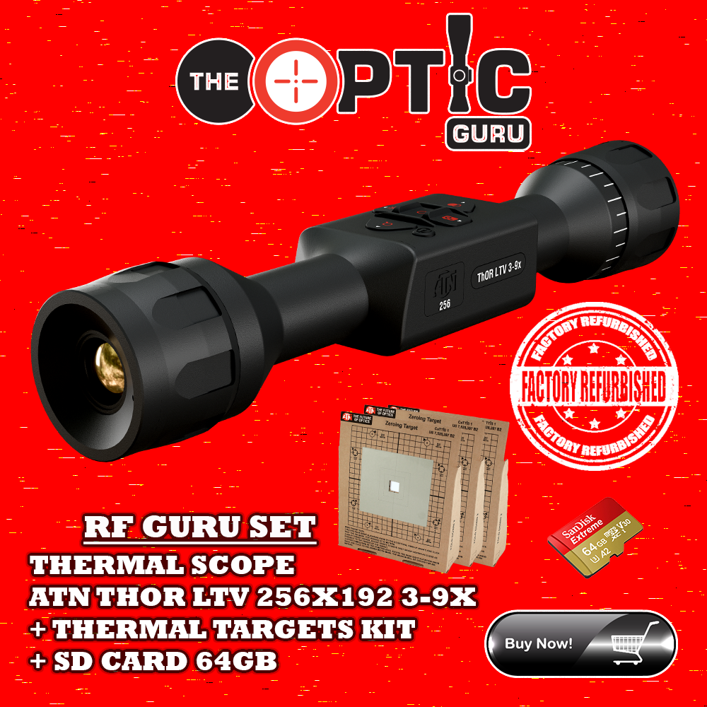 Buy RF KIT ATN Thor LTV 256x192 3-9x Thermal Rifle Scope | Targets Kit | SD Card
