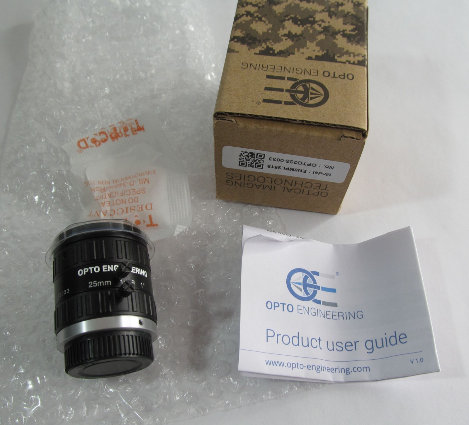 NEW OPTO ENGINEERING EN8MPL2518 FIXED FOCAL LENS 8-MEGAPIXEL FOR 1in SENSOR