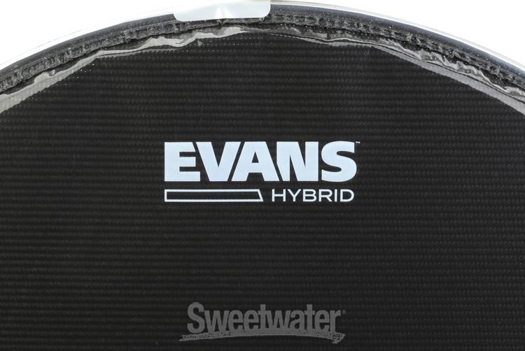 Evans Hybrid Black Marching Drumhead - 14 inch