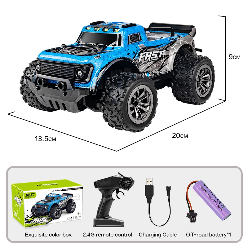 RC Car 1/20 Climbing Car With LED Headlight Remote Control Off Road Vehicle