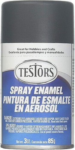 Testors Spray Flat Black 3 oz - Hobby and Model Enamel Paint - #1249