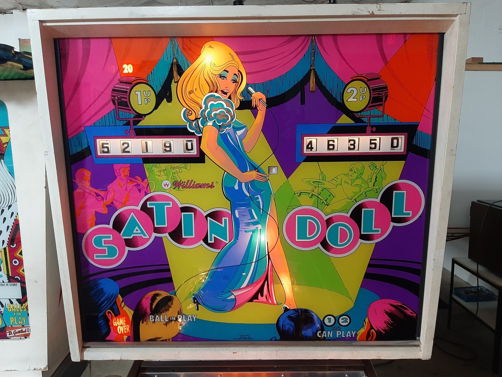 1975 Williams Satin Doll 2 Player EM Pinball Machine Super Clean Works Great