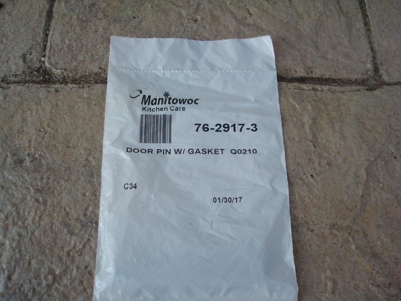 Manitowoc Ice Maker Door Pin w/ Gasket Q0210 7629173 76-2917-3 OEM Genuine - NEW