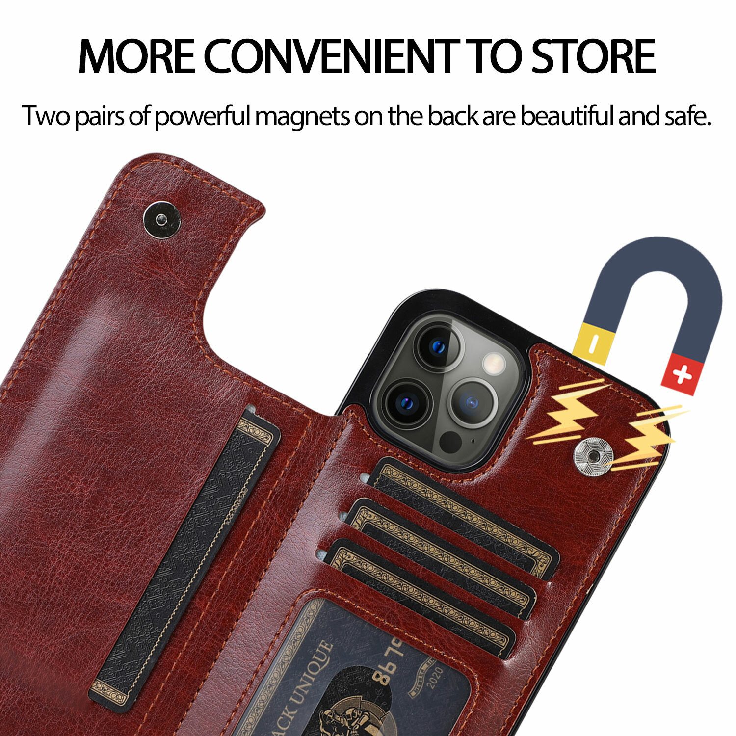 Wallet Card Case Cover Leather Magnetic For iPhone 17 16 15 14 13 12 11 PRO MAX
