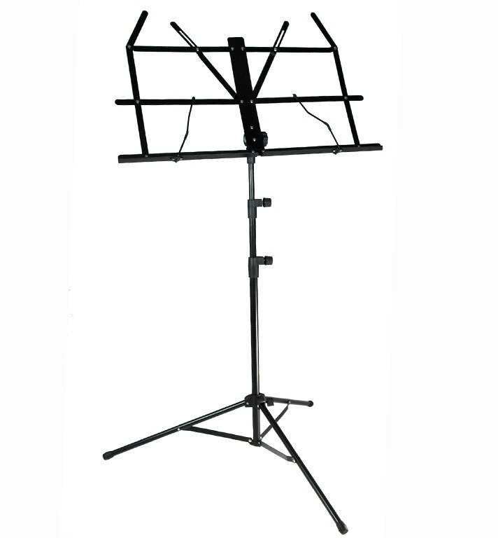 D'Luca Folding Music Stand with Carrying Bag Black