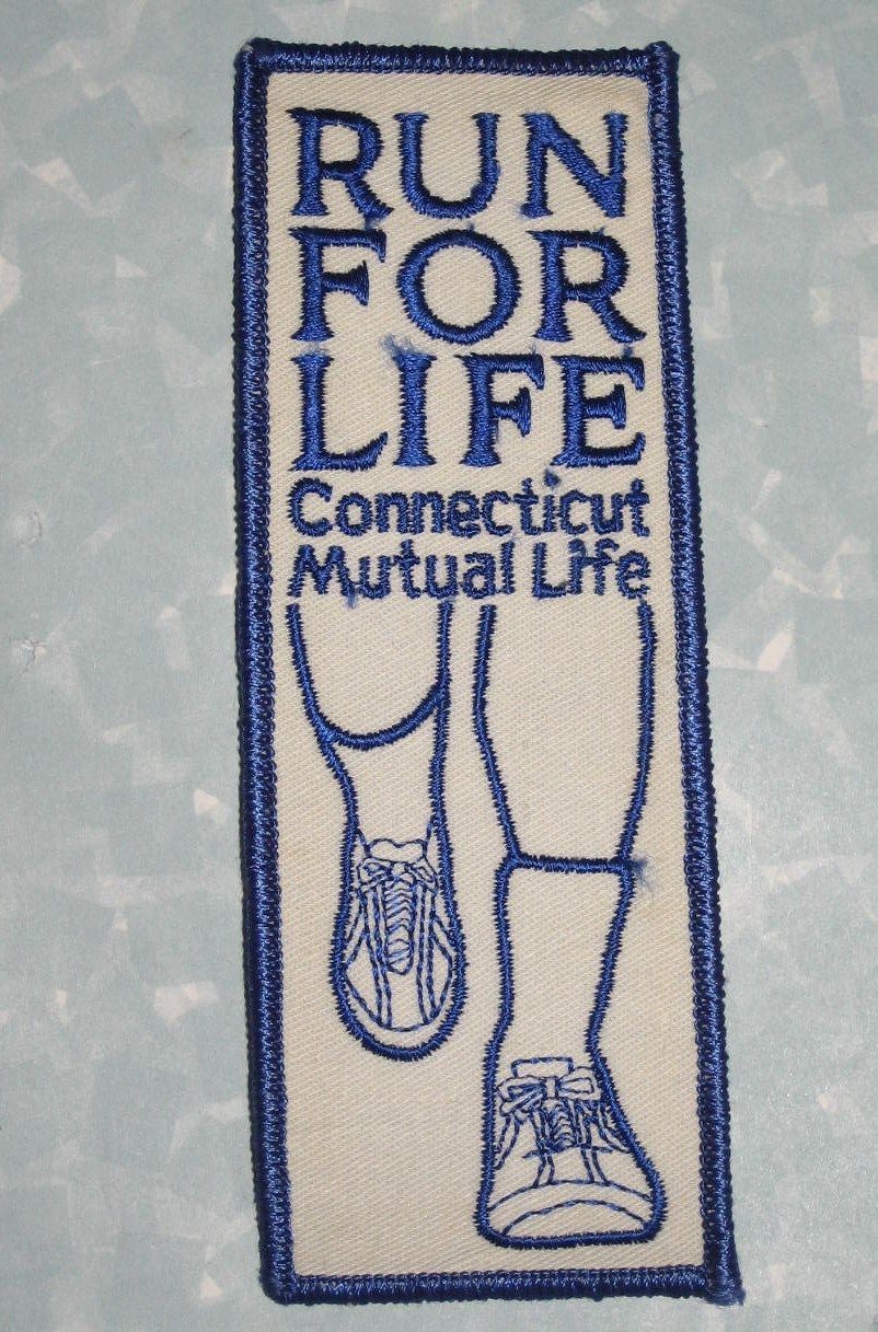 Run For Life Patch - Connecticut Mutual Life - vintage