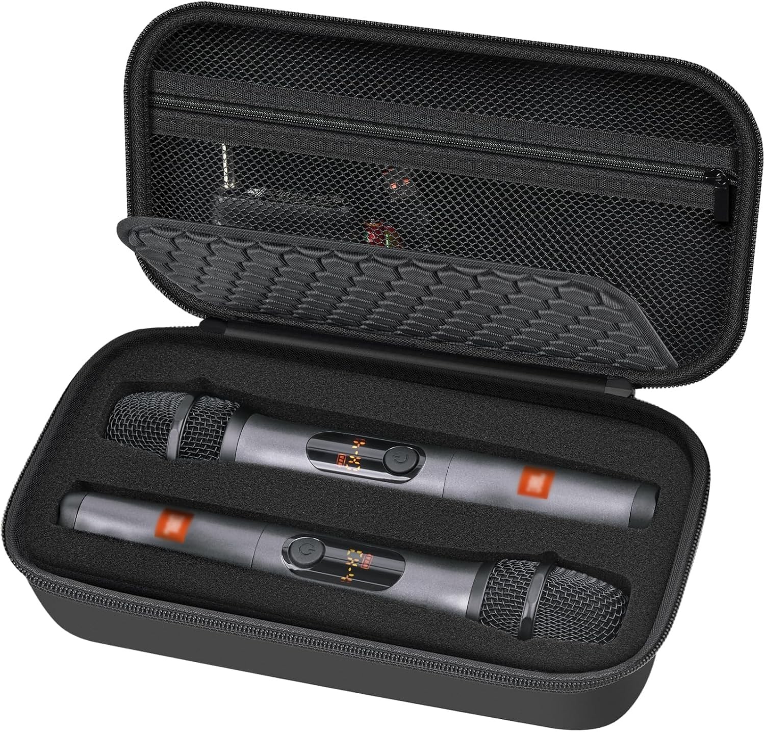 Comecase Wireless Microphone Case Compatible 11.2 x 5.9 x 3.1 inches, Black