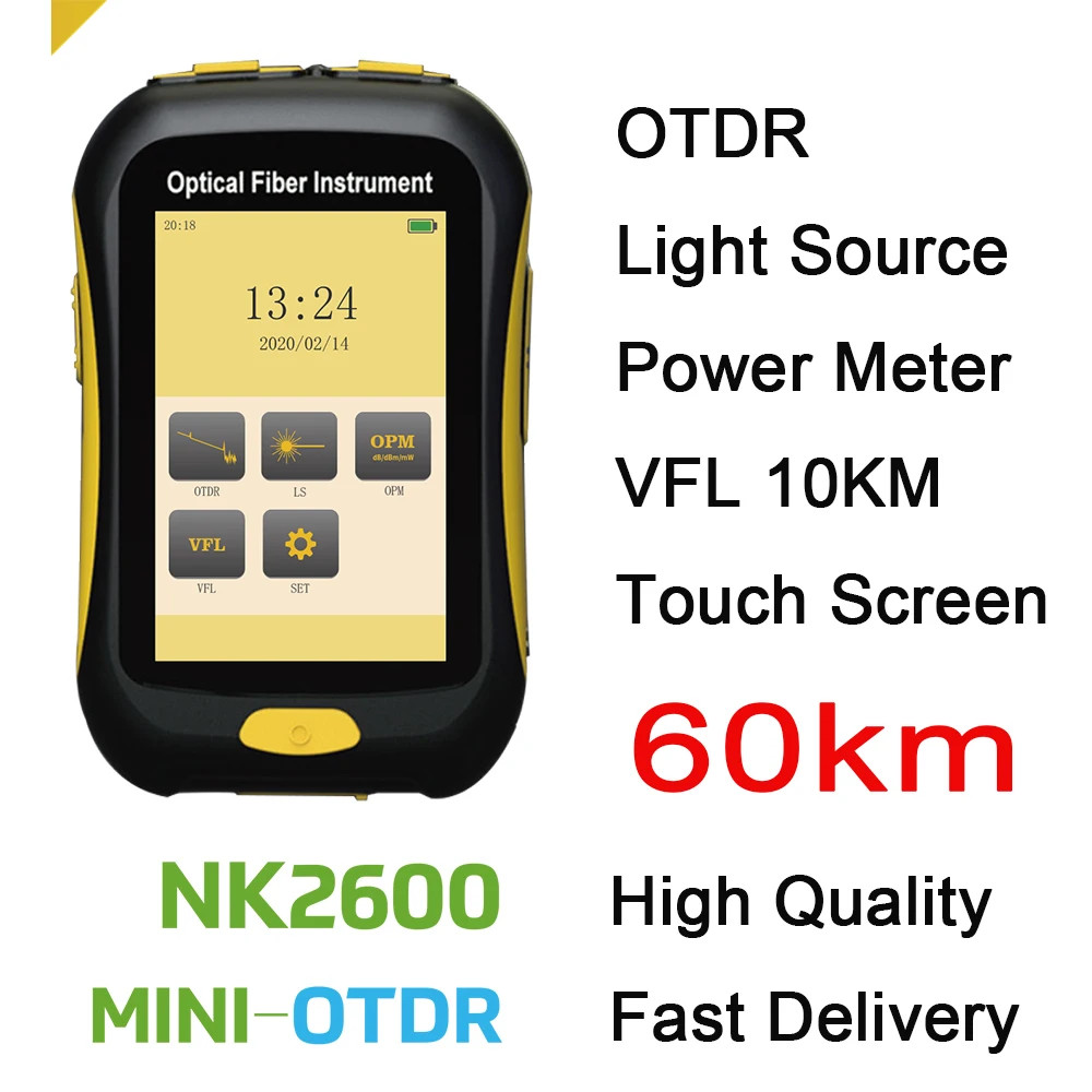 Mini OTDR NOVKER NK2600 Fiber Optic Reflectometer with 5 Functions VFL OLS OPM