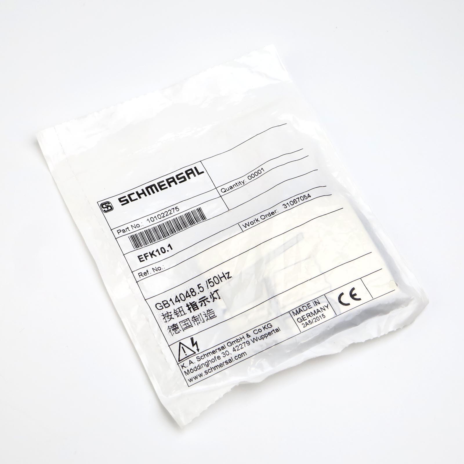 Schmersal contact element EFK10.1 101022275 original packaging