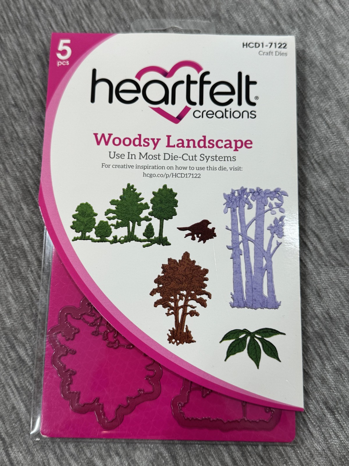 Heartfelt Creations Woodsy Landscape Metal Craft Dies 5pc HCD1-7122 Cardmaking