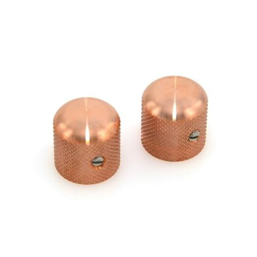 2Pcs Red Copper Potentiometer Control Knobs with 6mm/0.24inch. Shaft Pot with