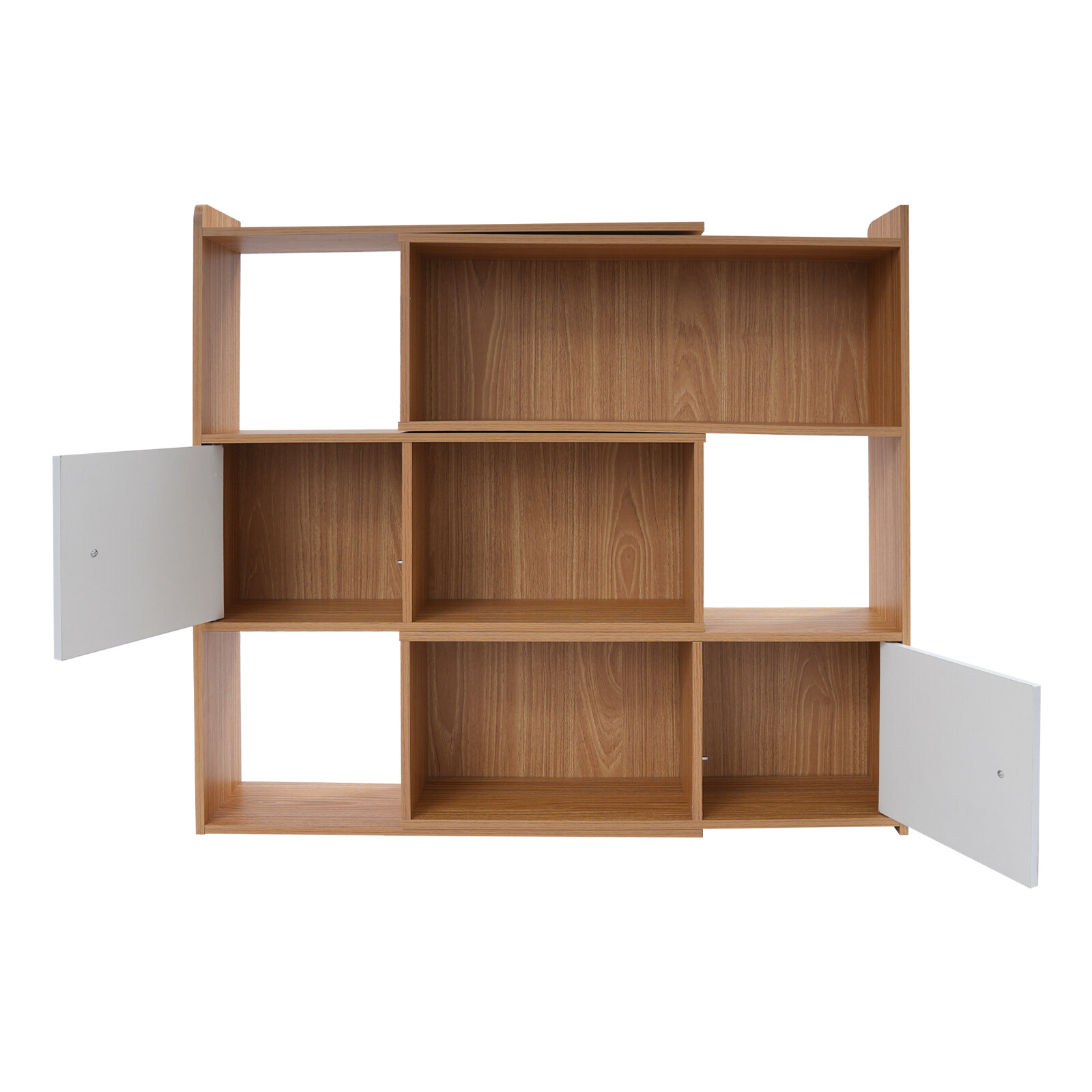 3-tier Bookshelf Stretchable Bookcase Modern Log Color Bookshelf For Home Office