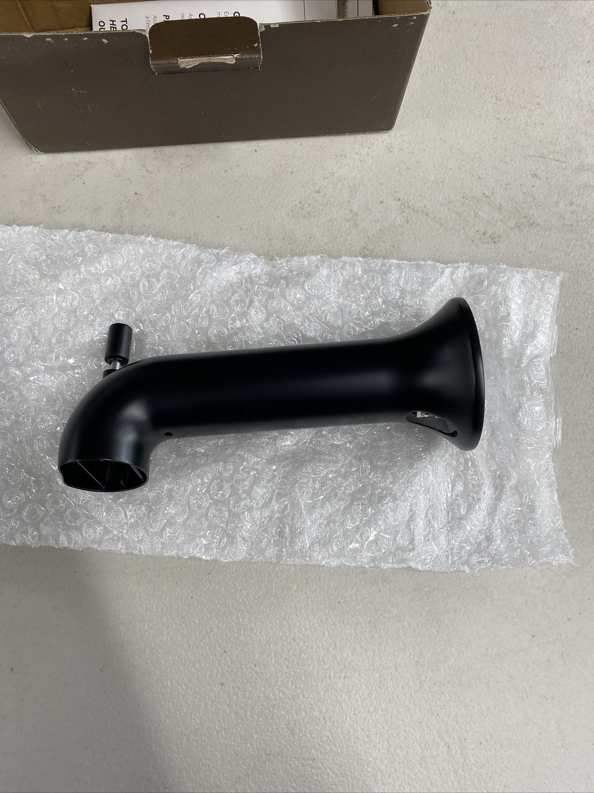 Signature Hardware 951354 Lentz 6-7/8" Tub Spout, Black Slight Dent See Pictures