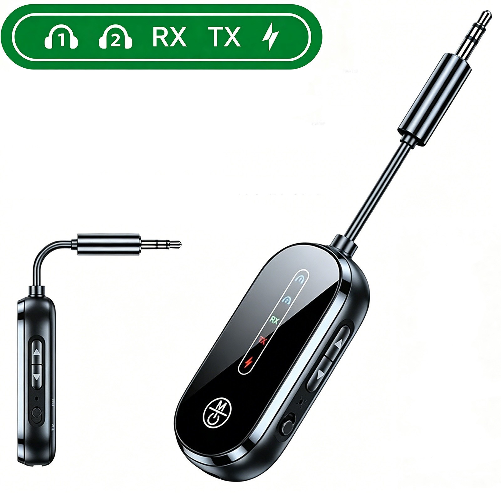 Wireless Bluetooth 5.4 2In1 Audio Transmitter Receiver 3.5mm Aux Adapter For Car
