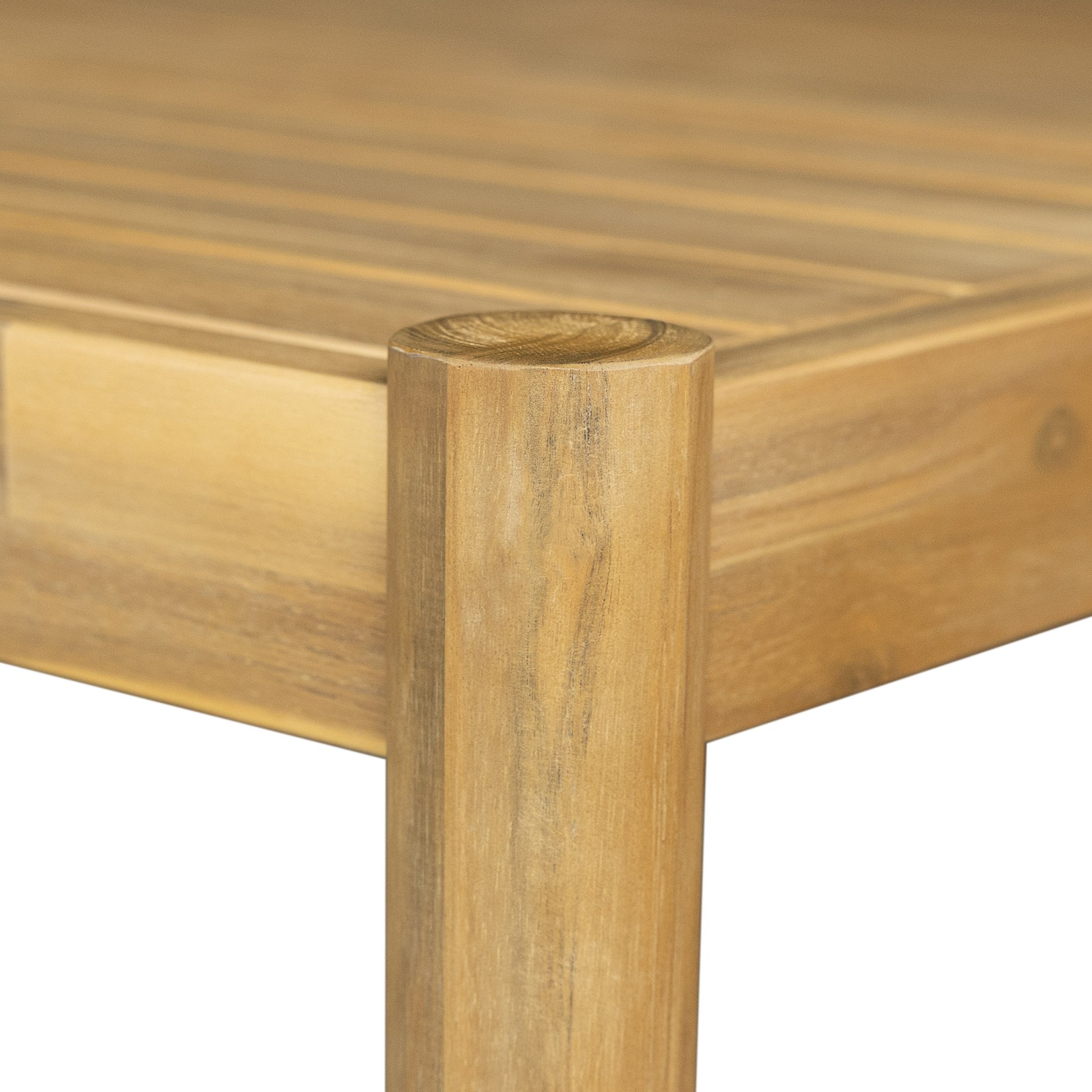 54.75x27.75" Rectangular Patio Dining Table Acacia Wood Outdoor Table Backyard
