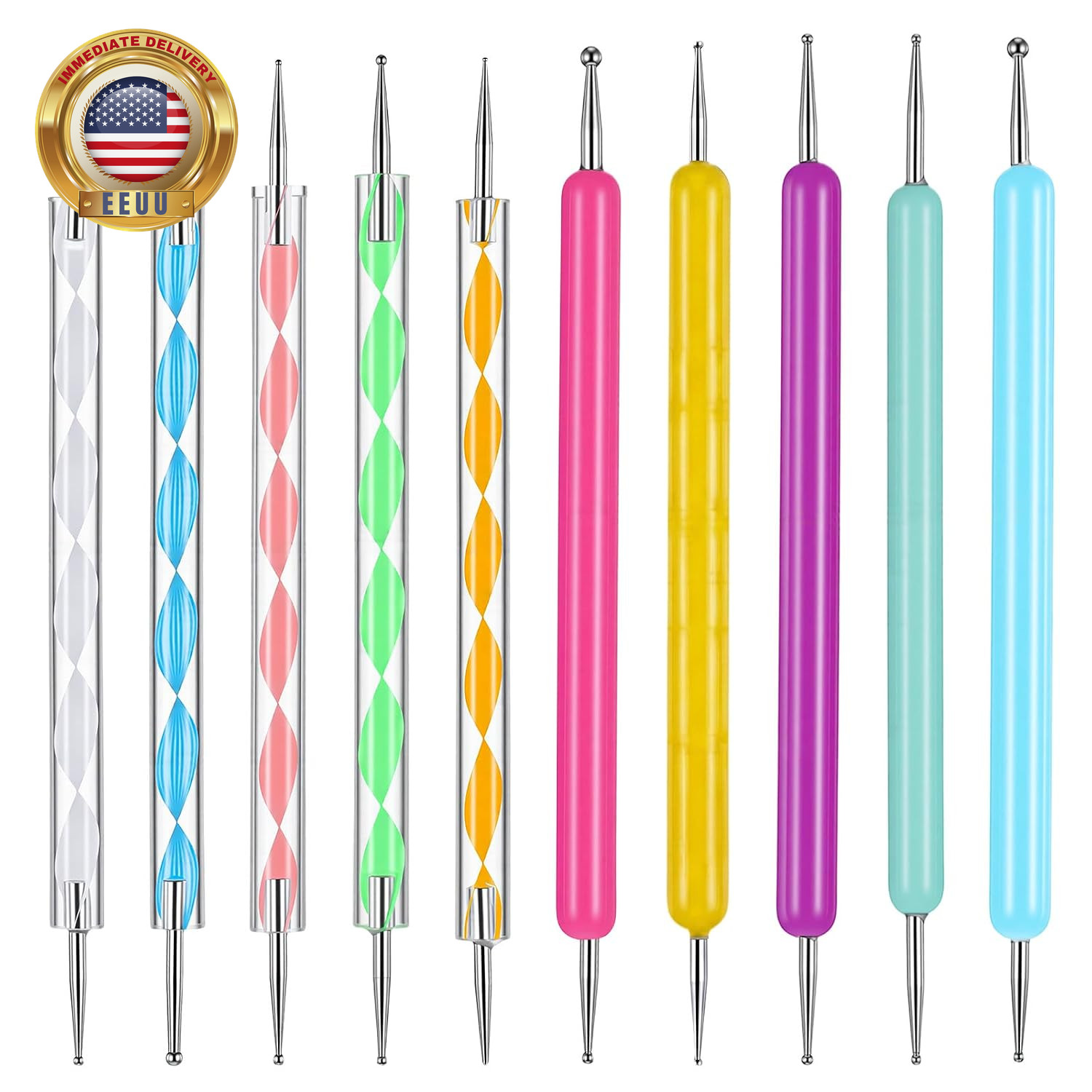 10Pcs Dotting Tools Set, Pattern Tracing Stylus Ball Embossing Stylus for Transf