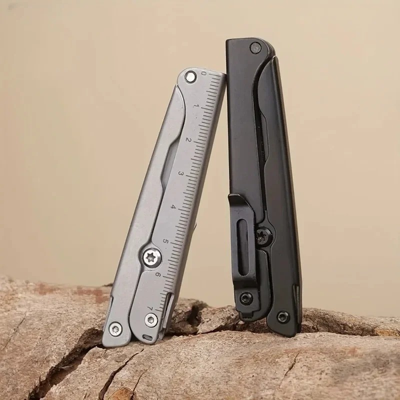 1pc Multifunctional  Folding Stainless Steel Survival Scissors Portable EDC Tool
