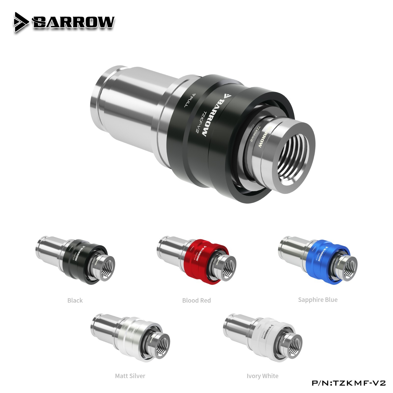 Barrow G1/4" Male to Female/Quick Cut off Water Valve Stop Sealing Water Cooling