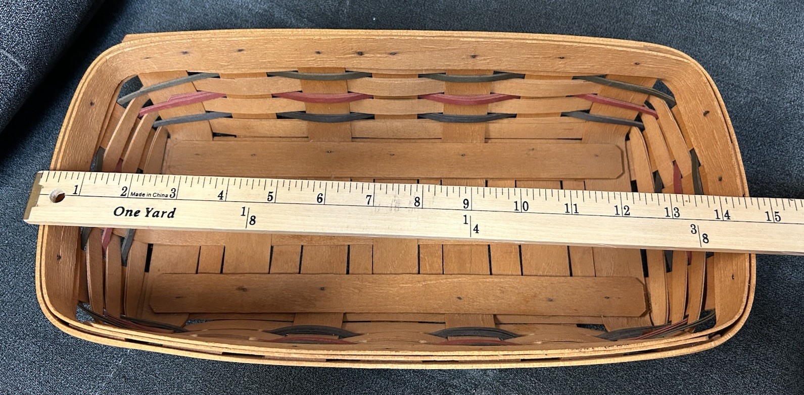 Longeberger Basket. Rectangular 14.5” X 7.5” X 4”.