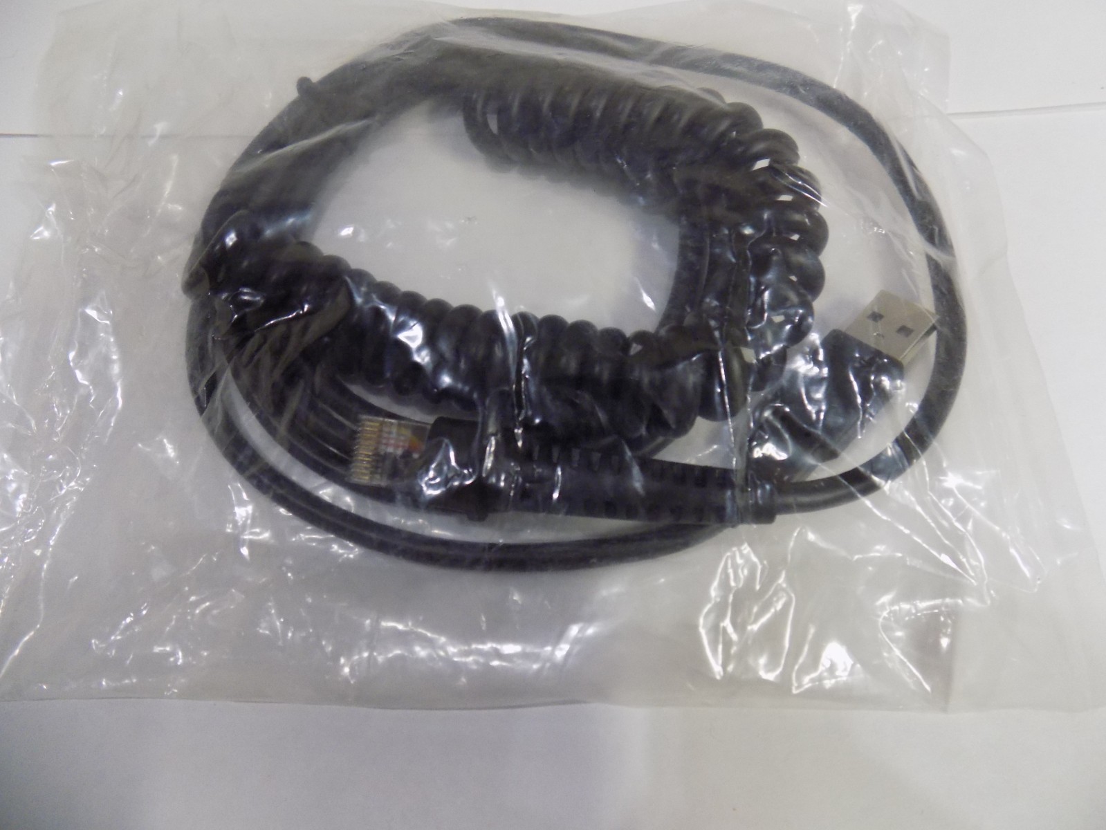9+ FEET Metrologic Black Coiled MS9540 MS7120 MS1690 9535 9520 USB Cable