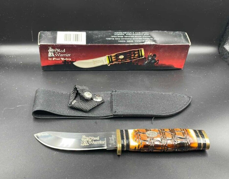 Steel Warrior by Frost Cutlery Bowie Knife Fixed Blade with Sheath and Box