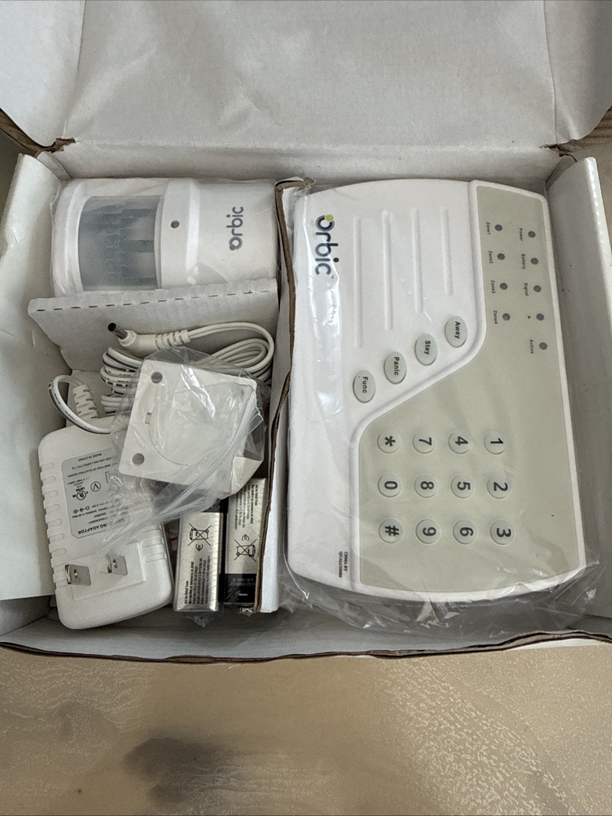 Orbic Home Alarm System whtbox AX54N Wireless Keypad Instant Alert Kit White