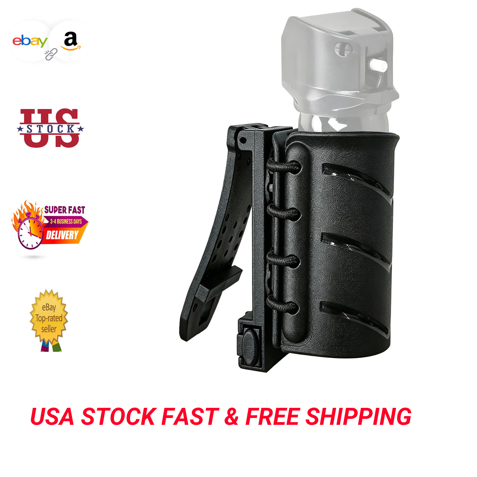 Pepper Spray Holster for MK3 Canisters Open Top Duty Belt Molle Vest Security