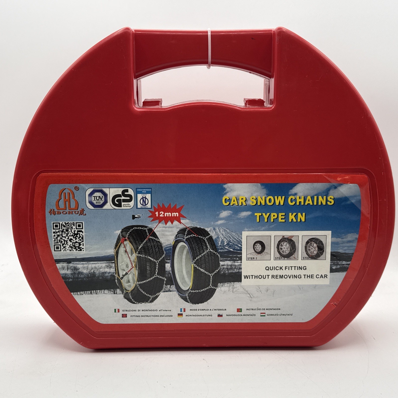 2PCS Tire Chains, Snow Chains for Car Pickup Trucks SUV, Easy Install - KN-100