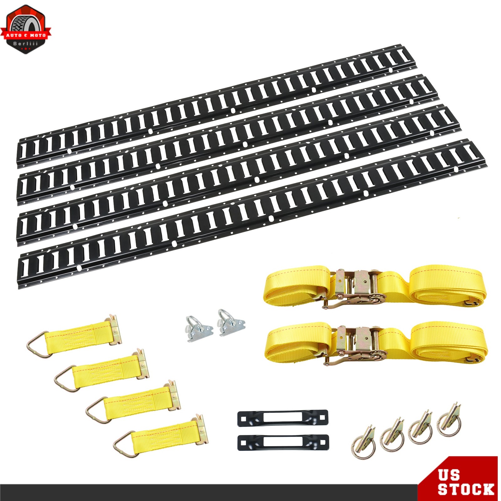 5' E Track Tie Down Rail Kit For Trucks 18 Pack Steel Powder Coated Secure Carg