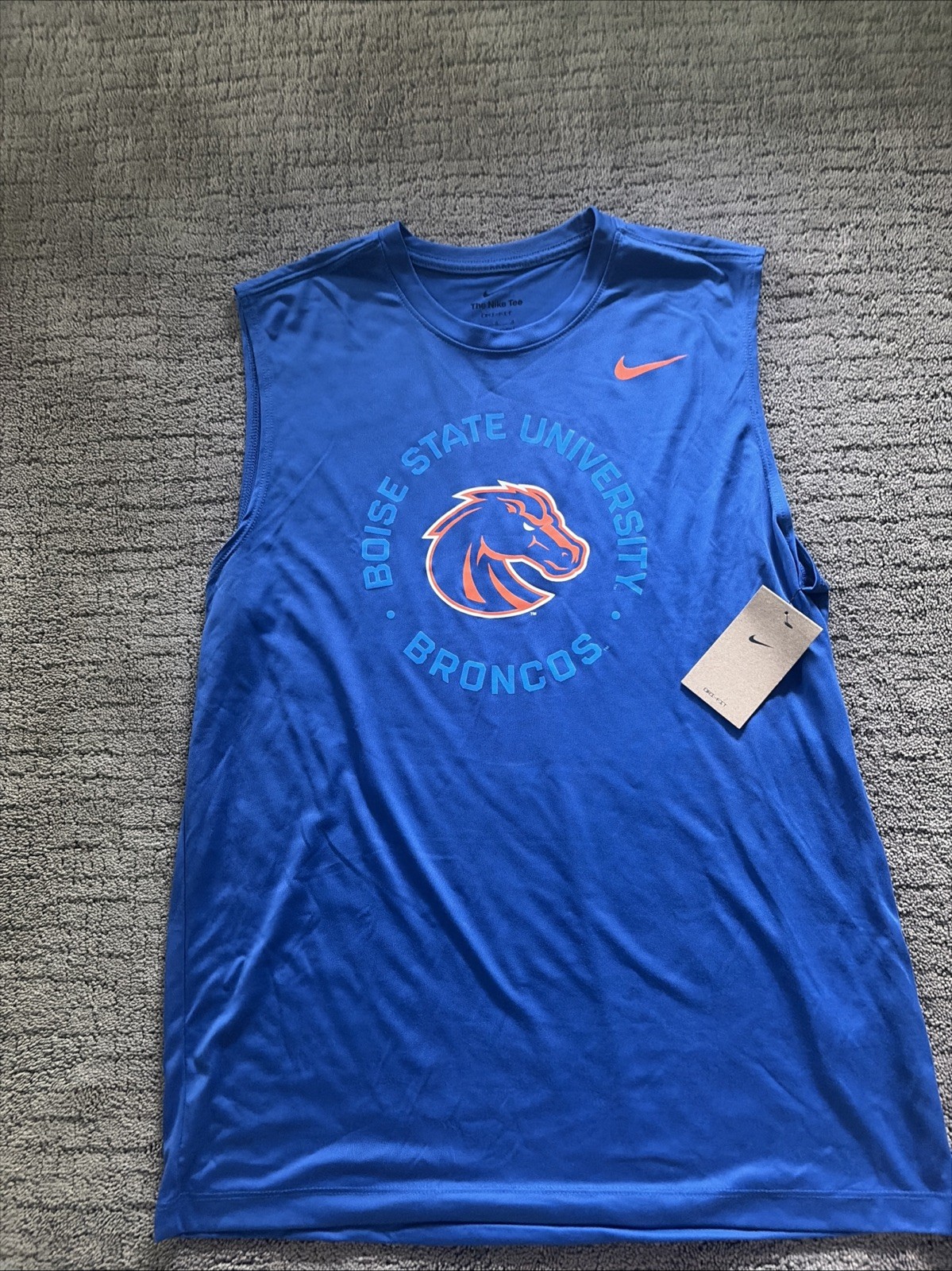 NWT Nike Dri fit Men’s Sleeveless Shirt- Boise State Broncos  - Large