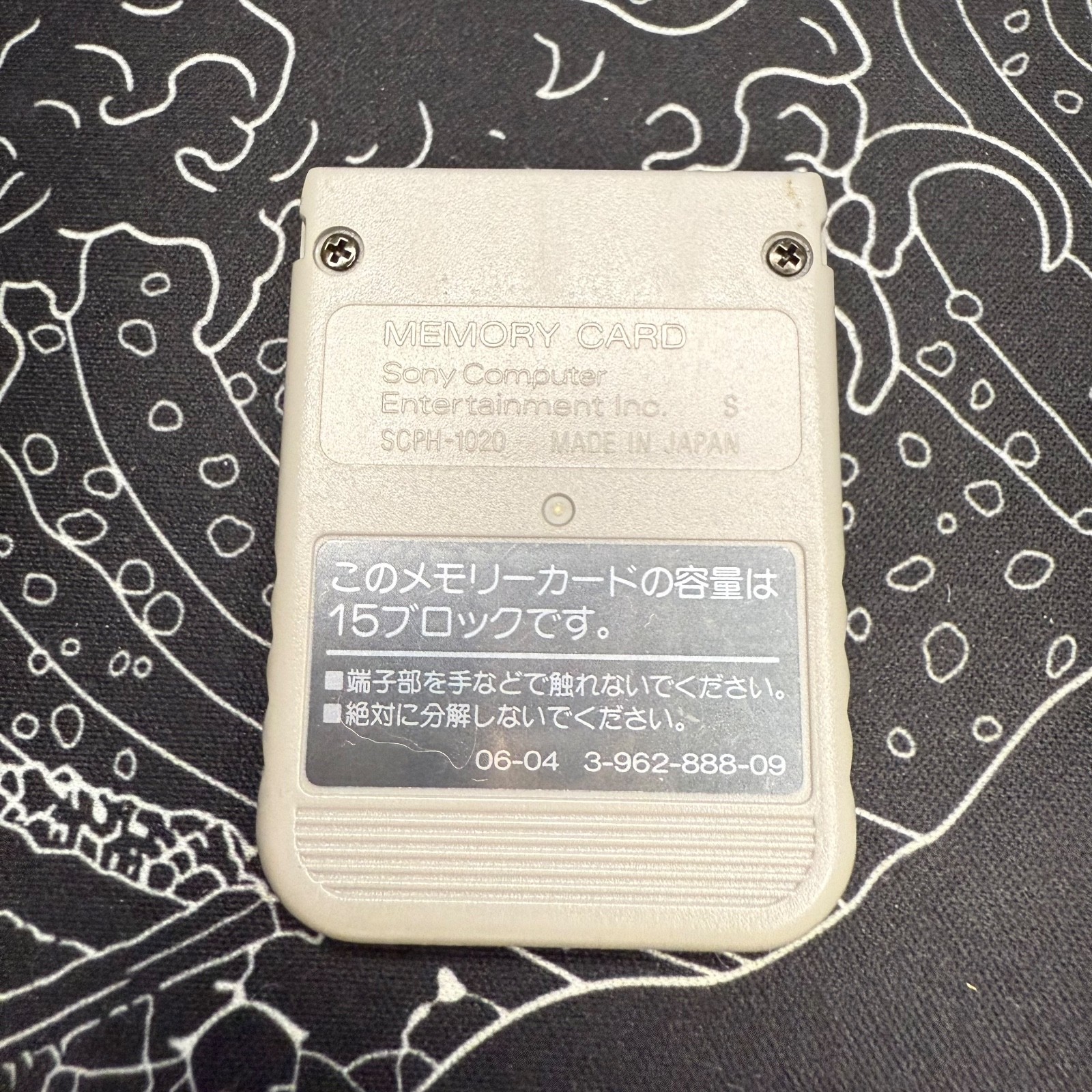 Sony PS1 Original OEM Memory Card SCPH-1020 – Gray (Tested & Working)