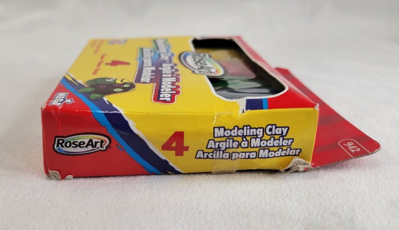Creative Fun! RoseArt 4-Color Modeling Clay 942 - Washable Sealed