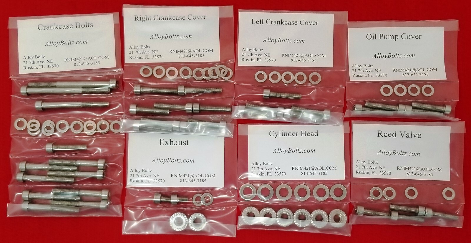 YAMAHA 1988-2006 BLASTER YFS200 POLISHED STAINLESS ATV ENGINE BOLT SCREW KIT SET