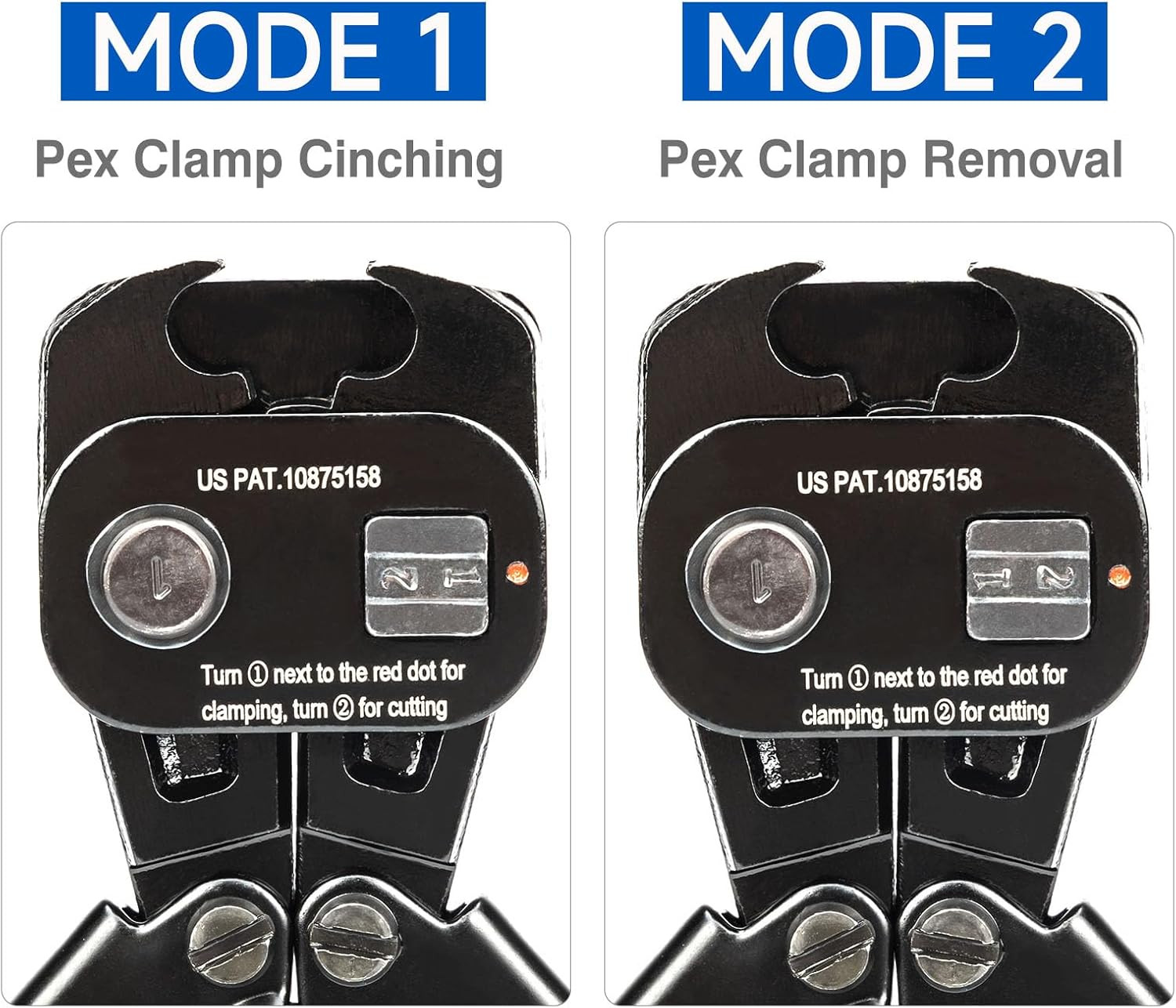 PEX Clamp Tool Kit for 3/8-In, 1/2-In, 3/4-In, 1-In PEX Clamp Cinch & Removal...