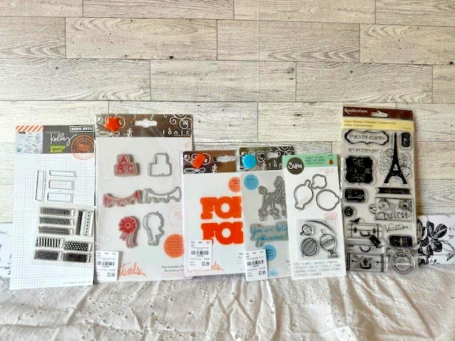 6 Crafting Stamp and Die Cutting Sets Various Brands NEW Scrapbooking Cardmaking