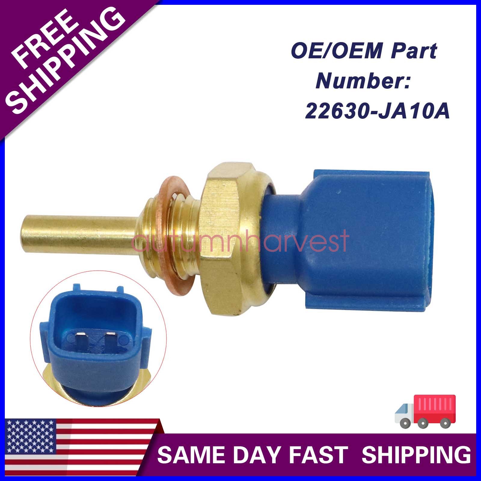 For Nissan Altima 2007-2019 Engine Coolant Temperature Sensor 22630JA10A US