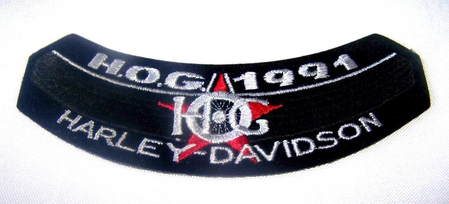 1991 Harley Davidson HOG Rocker Vest Jacket Patch 6" by 2" Unused NOS
