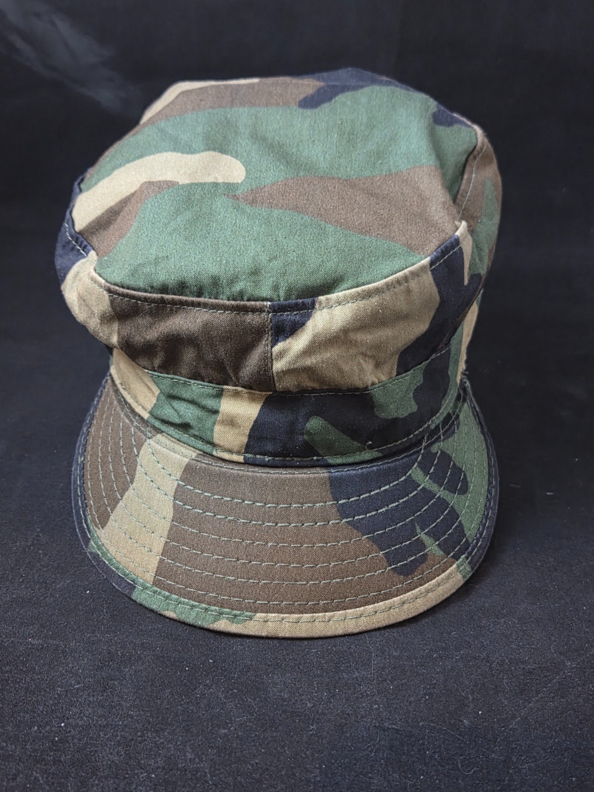 US Army Woodland Camouflage BDU Combat Field Patrol Cap Utility Military 7 1/4 M