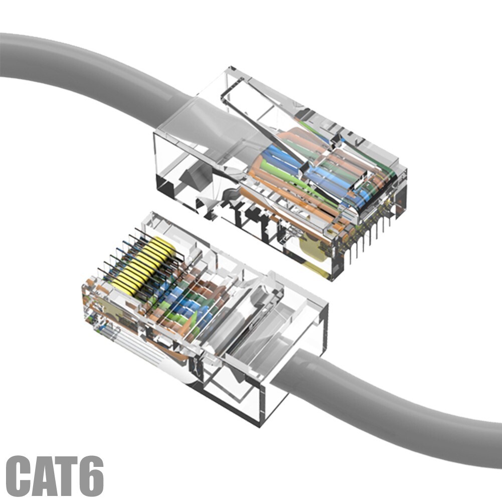 0.5FT Cat6 RJ45 Ethernet LAN Network UTP Non-Boot Patch Cable Copper 24AWG Gray