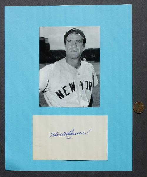 1948-59 New York Yankees star Hank Bauer signed autograph & photo set SCARCE----