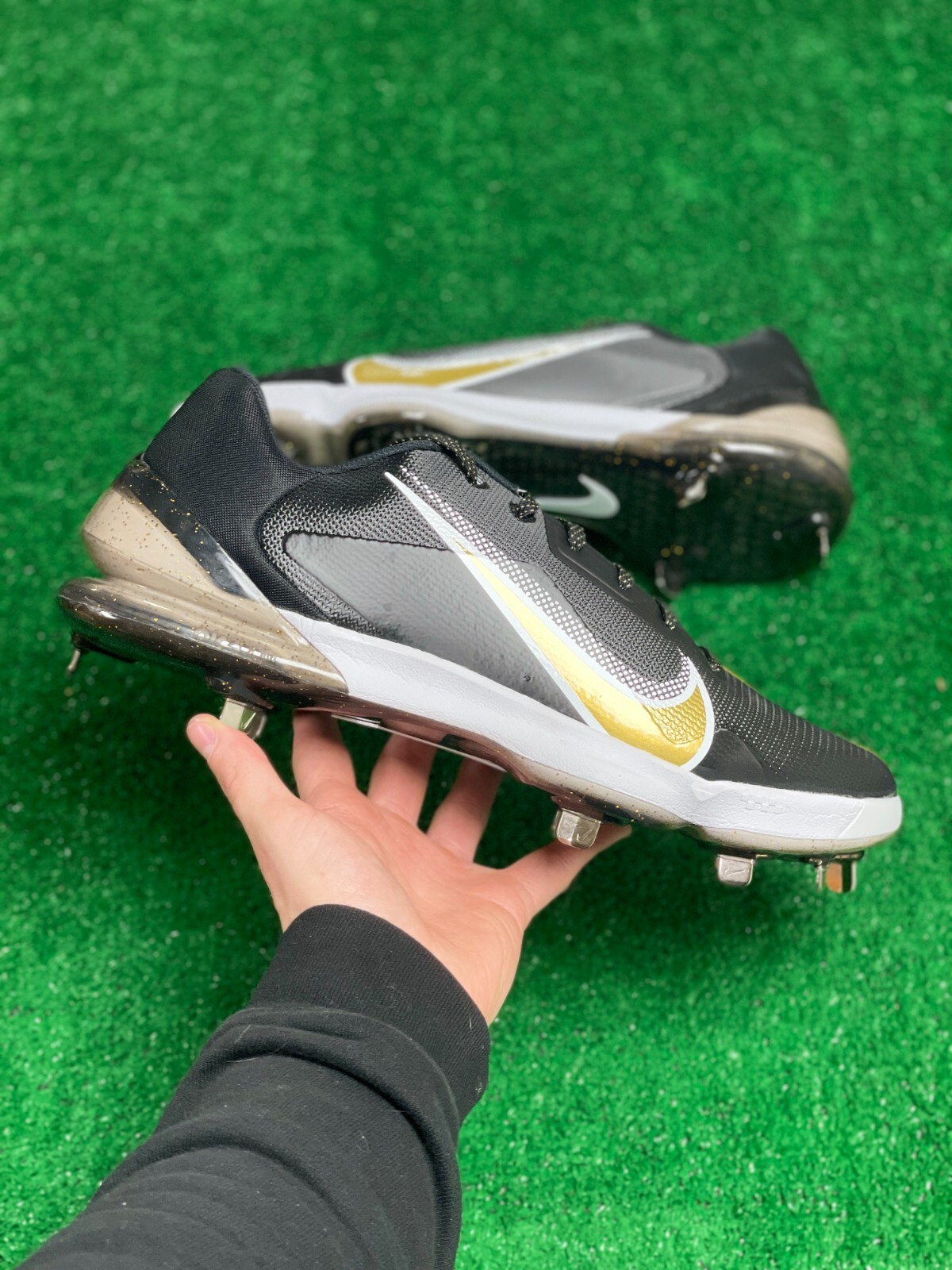Nike Force Zoom Trout 7 Mens Baseball Cleat Black CQ7224-012 NEW Size 7 & 13.5