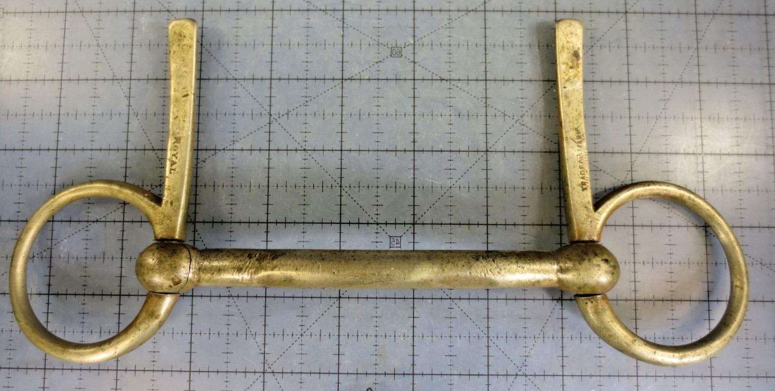 Vintage 5" Brass Mullen half cheek driving Bit "Royal"