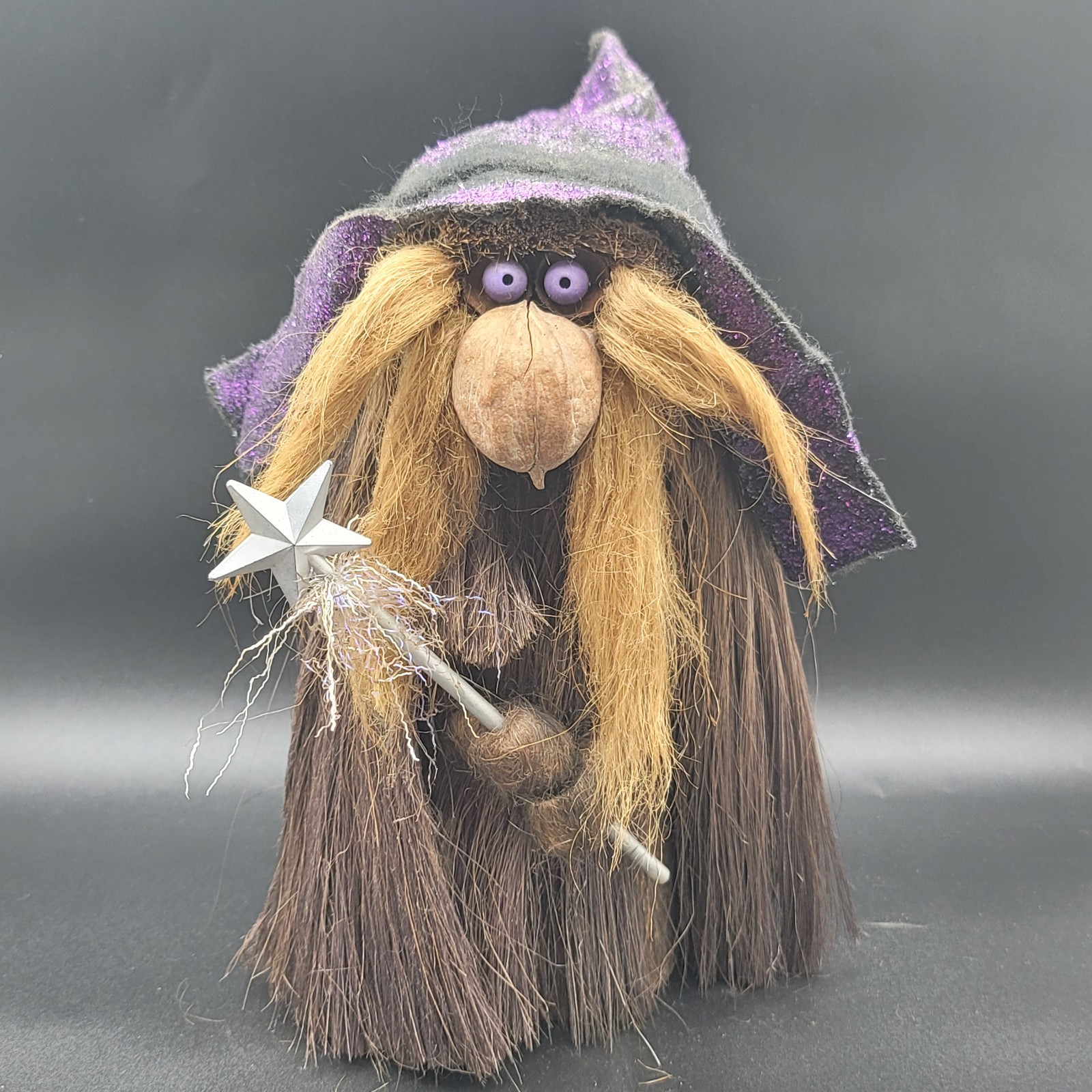 Vtg 10"Original Ken Arensbak Troll Wizard w/Rare Purple Eyes&Hat/5 Arts Studio