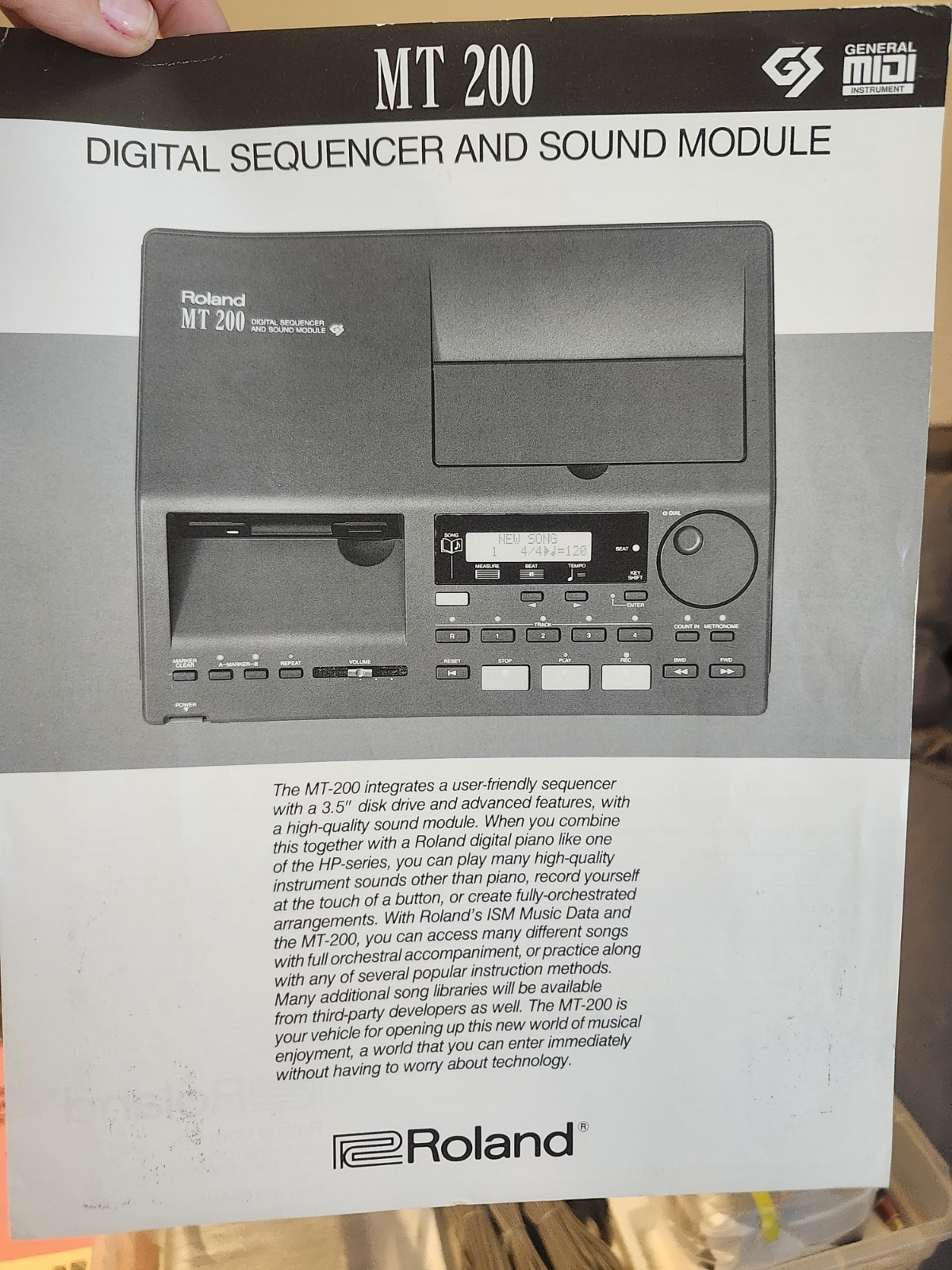 Roland MT-200 Digital Sequencer/Sound Module Floppy MIDI Chorus Reverb Case