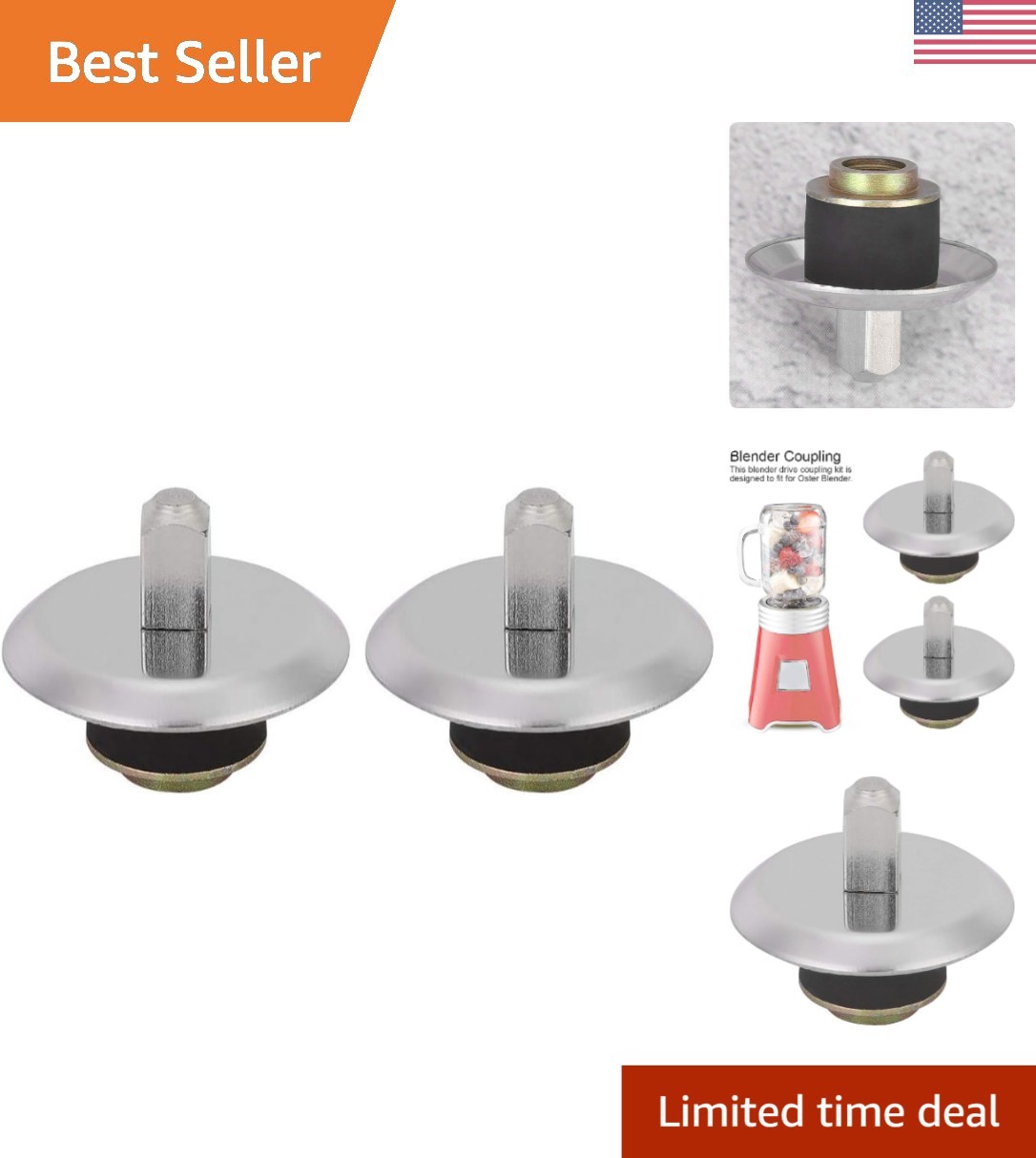 2Pcs Metal Blender Drive Kit - Universal Oster Replacement Parts for Efficiency