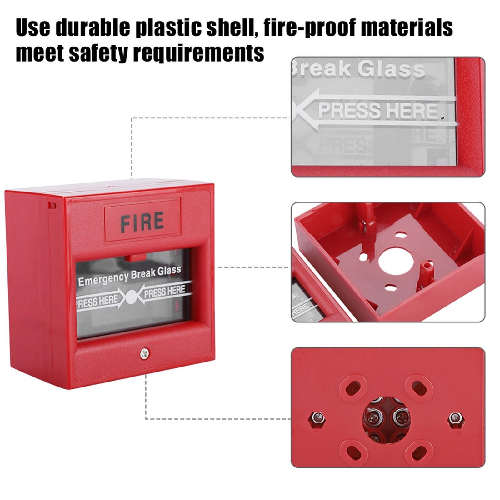 24-220V Emergency Door Release Button Fire Alarm Break Glass Exit Release Switch