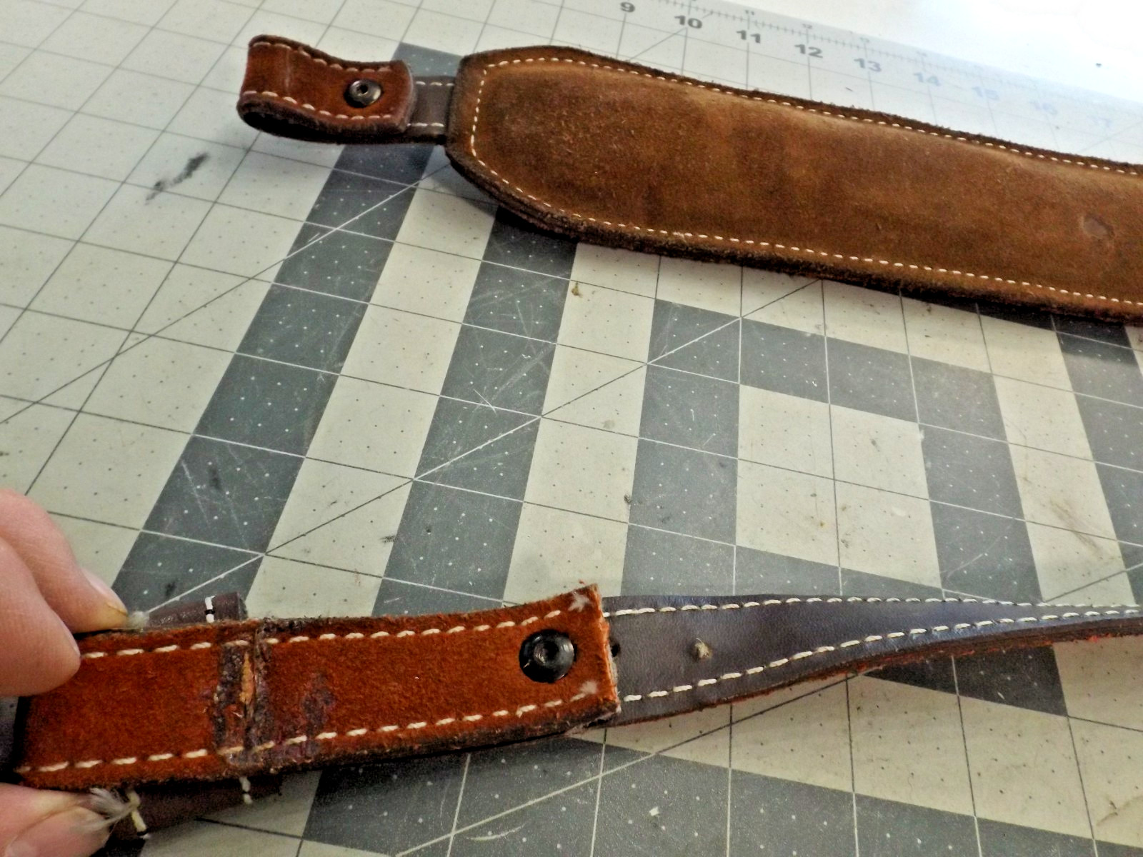 AA & E Padded Leather Rifle Sling ( no swivels )
