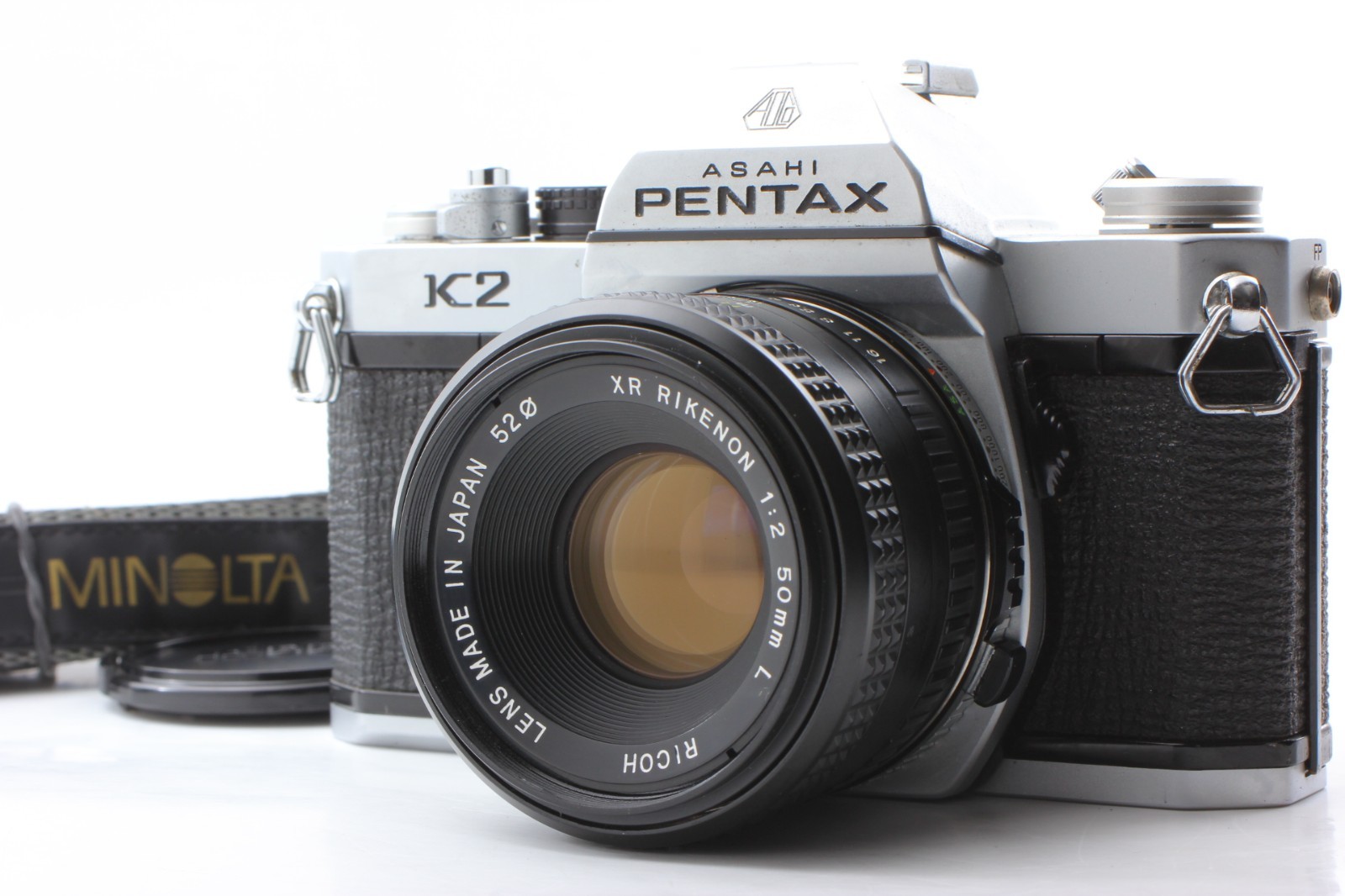 【EXC+5】 PENTAX K2  35mm SLR Film Camera + XR Rikenon 50mm F2 L Lens from JAPAN